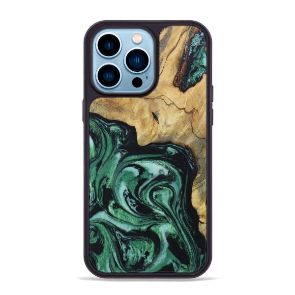 iPhone 14 Pro Max Wood+Resin Phone Case - Anitra (Artist Pick, 615617) For Sale