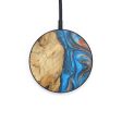 Circle Wood+Resin Wireless Charger - Grayson (Teal & Gold, 615649) Online Sale