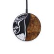 Circle Wood+Resin Wireless Charger - Luann (Black & White, 614863) For Discount