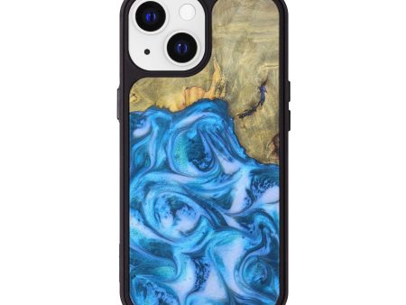 iPhone 13 Wood+Resin Phone Case - Natali (Blue, 615495) For Discount