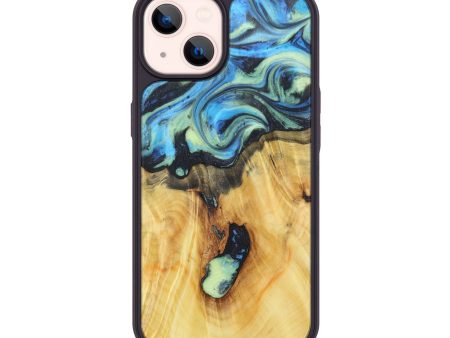 iPhone 14 Wood+Resin Phone Case - Winnie (Blue, 615471) For Discount