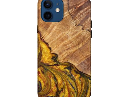 iPhone 12 Wood+Resin Live Edge Phone Case - Claud (Metallic, 615833) Online Sale