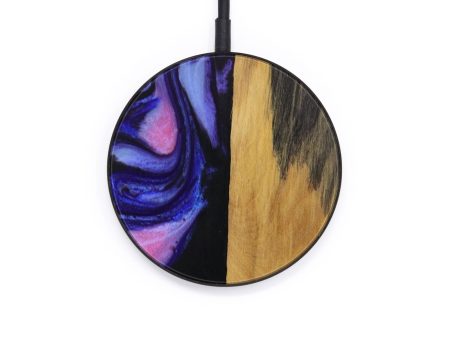 Circle Wood+Resin Wireless Charger - Novalee (Purple, 614858) Online