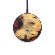 Circle Wood+Resin Wireless Charger - Ayah (Dark Red, 615643) on Sale