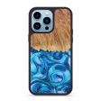 iPhone 14 Pro Max Wood+Resin Phone Case - Arissa (Blue, 616194) Online now