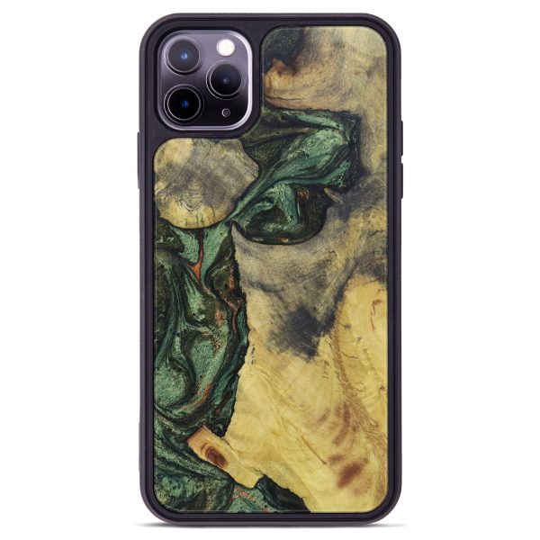 iPhone 11 Pro Max Wood+Resin Phone Case - Tatum (Dark Green, 615268) Online Hot Sale