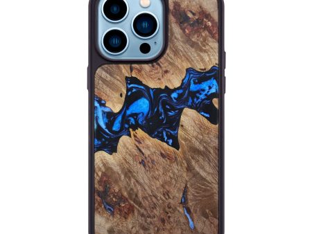 iPhone 14 Pro Max Wood+Resin Phone Case - Jorden (Blue, 615473) Sale