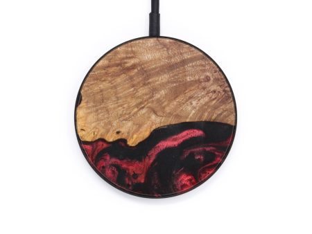 Circle Wood+Resin Wireless Charger - Shaquana (Dark Red, 615640) Cheap