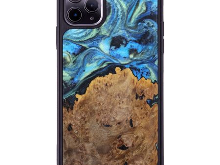 iPhone 11 Pro Max Wood+Resin Phone Case - America (Blue, 615437) Online Sale