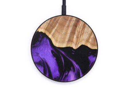 Circle Wood+Resin Wireless Charger - Alta (Purple, 614879) on Sale