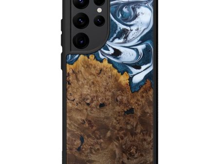 Galaxy S22 Ultra Wood+Resin Phone Case - Allen (Blue, 615039) Online Sale