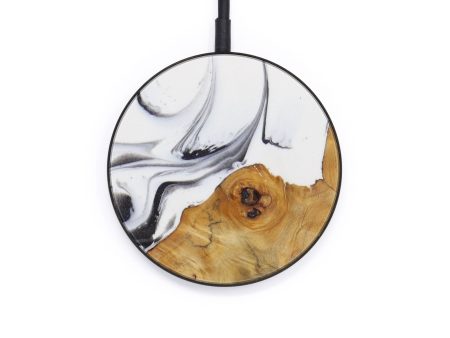 Circle Wood+Resin Wireless Charger - Elana (Black & White, 612510) Online Hot Sale