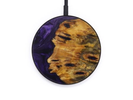 Circle Wood+Resin Wireless Charger - Shawnee (Purple, 614857) Online