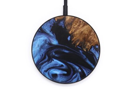 Circle Wood+Resin Wireless Charger - Titus (Blue, 615635) Online