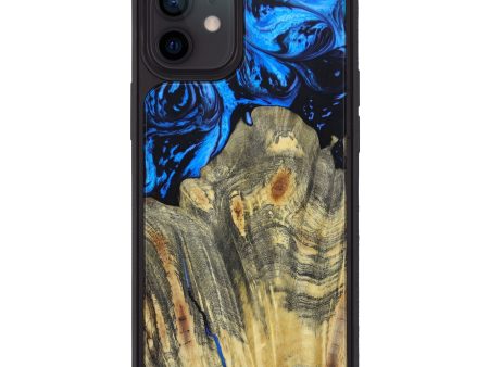 iPhone 12 Wood+Resin Phone Case - Codie (Blue, 615476) Online Sale