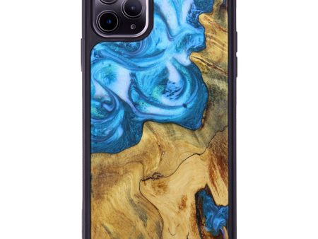 iPhone 11 Pro Max Wood+Resin Phone Case - Melissa (Blue, 615481) Cheap