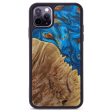 iPhone 11 Pro Max Wood+Resin Phone Case - Chelsey (Teal & Gold, 614221) Sale