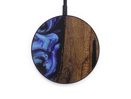 Circle Wood+Resin Wireless Charger - Tatiana (Purple, 614860) Hot on Sale