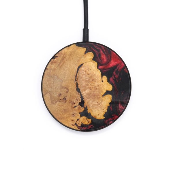 Circle Wood+Resin Wireless Charger - Charla (Dark Red, 615644) Sale