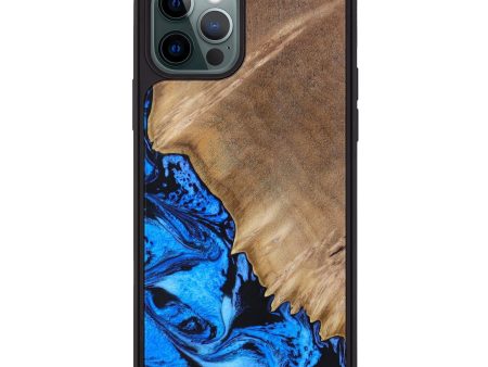 iPhone 12 Pro Wood+Resin Phone Case - Shavon (Blue, 615483) Online