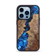 iPhone 14 Pro Wood+Resin Phone Case - Amia (Blue, 615488) Online Hot Sale