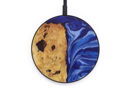 Circle Wood+Resin Wireless Charger - Jaydin (Dark Blue, 612521) Cheap