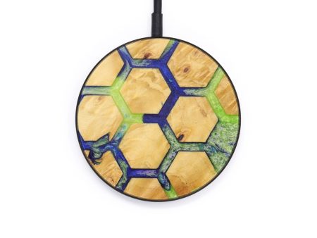 Circle Wood+Resin Wireless Charger - Bradley (Pattern, 610454) For Cheap