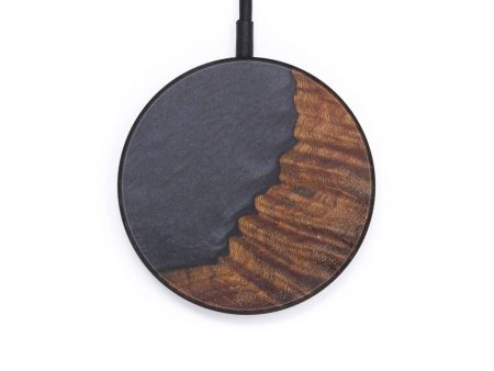 Circle Wood+Resin Wireless Charger - Knowledge (Pure Black, 611824) For Cheap