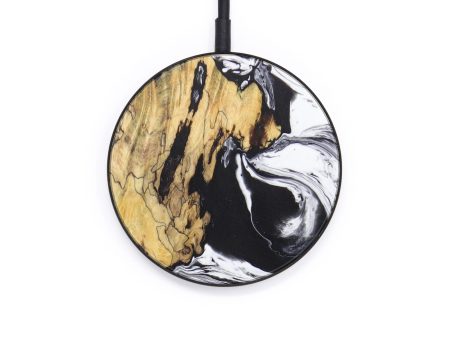 Circle Wood+Resin Wireless Charger - Wylder (Black & White, 616364) on Sale