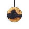 Circle Wood+Resin Wireless Charger - Kaye (Pure Black, 610216) For Sale