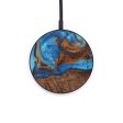 Circle Wood+Resin Wireless Charger - Aubri (Teal & Gold, 611220) Hot on Sale