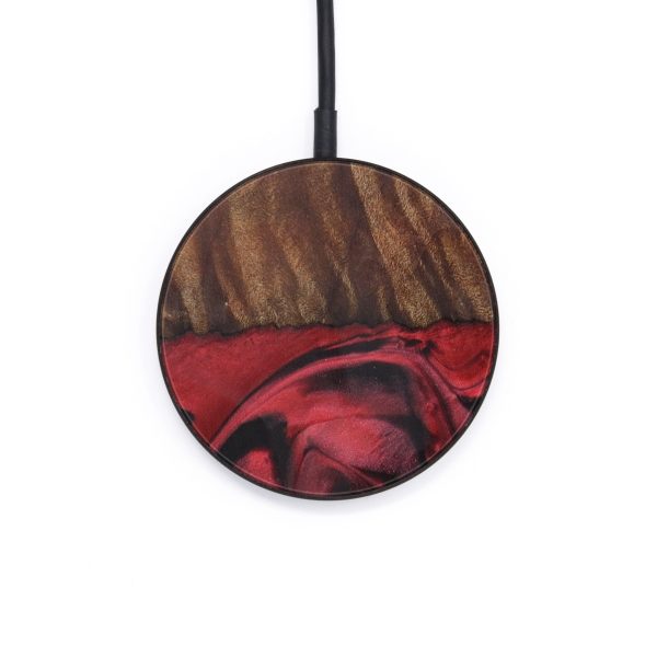 Circle Wood+Resin Wireless Charger - Kaylani (Dark Red, 613314) Online Hot Sale