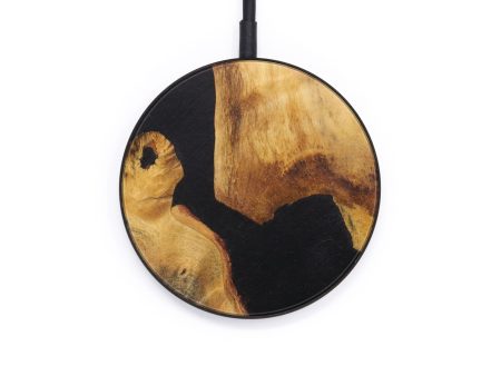 Circle Wood+Resin Wireless Charger - Chelsie (Pure Black, 610165) Supply