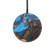 Circle Wood+Resin Wireless Charger - Kourtney (Teal & Gold, 610156) Online