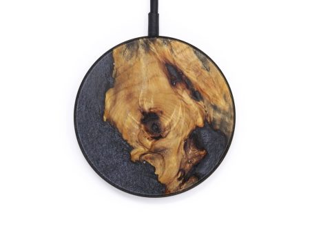 Circle Wood+Resin Wireless Charger - Christiana (Pure Black, 611852) Online now