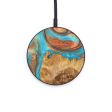 Circle Wood+Resin Wireless Charger - Erykah (Teal & Gold, 610221) Discount