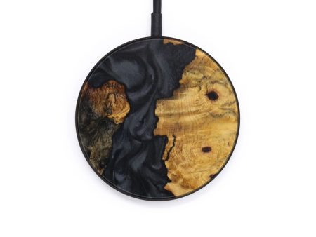 Circle Wood+Resin Wireless Charger - Kaitlin (Pure Black, 610446) Cheap