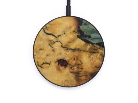 Circle Wood+Resin Wireless Charger - Mariyah (Dark Green, 612544) Sale