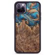 iPhone 11 Pro Max Wood+Resin Phone Case - Vivaan (Teal & Gold, 615512) Online Sale