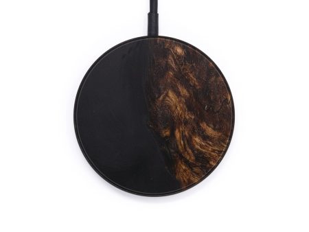 Circle Wood+Resin Wireless Charger - Arlette (Pure Black, 611851) For Sale