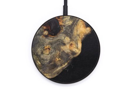 Circle Wood+Resin Wireless Charger - Carmela (Pure Black, 610203) Sale