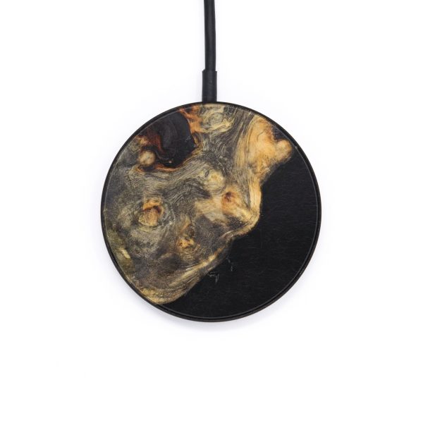 Circle Wood+Resin Wireless Charger - Carmela (Pure Black, 610203) Sale