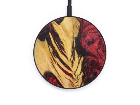 Circle Wood+Resin Wireless Charger - Briggs (Dark Red, 616361) Online Sale