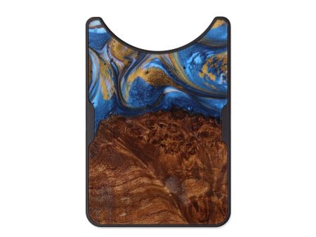 Alloy Wood+Resin Wallet - Kelley (Teal & Gold, 610740) Discount