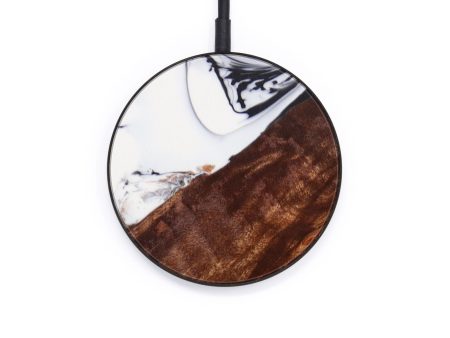 Circle Wood+Resin Wireless Charger - Shyla (Black & White, 614743) Discount