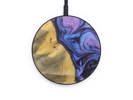 Circle Wood+Resin Wireless Charger - Augustus (Purple, 612515) Discount