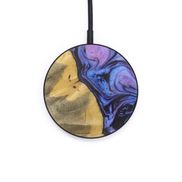 Circle Wood+Resin Wireless Charger - Augustus (Purple, 612515) Discount