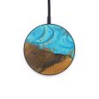 Circle Wood+Resin Wireless Charger - Briana (Teal & Gold, 610228) Hot on Sale