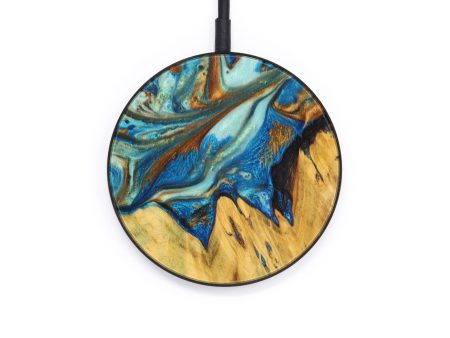 Circle Wood+Resin Wireless Charger - Isabel (Pattern, 610461) Online Sale