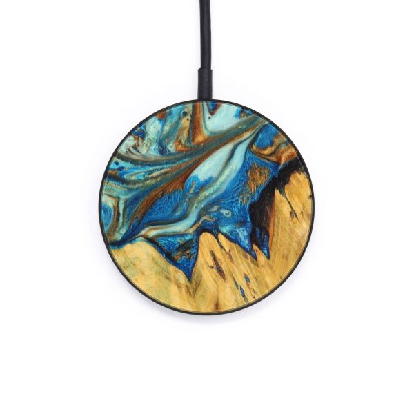 Circle Wood+Resin Wireless Charger - Isabel (Pattern, 610461) Online Sale